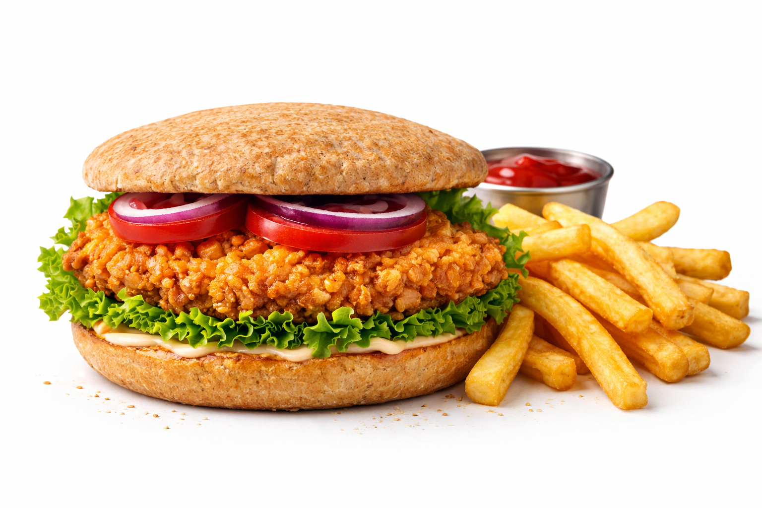 Hamburguesa de Pollo - Pan Integral